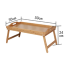 Table pliable en bambou 2 en 1