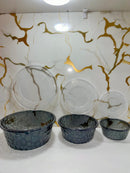 Bols acryliques 3 pièces avec couvercles - Boummarket