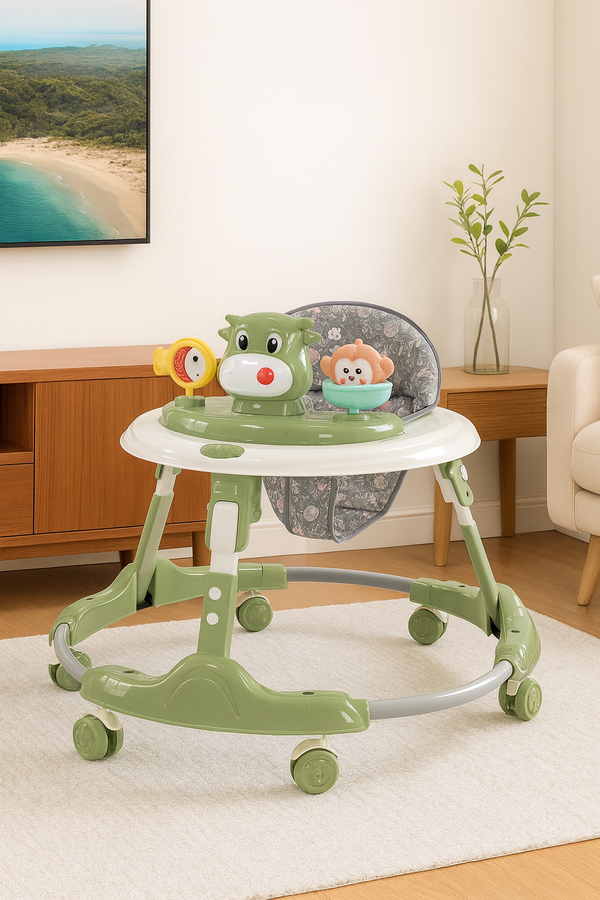 Trotteur/ Youplat, pour bébé réglable – Avec jouets d’éveil et siège confortable | Sécurité et apprentissage