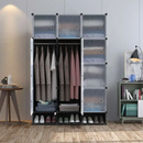 Armoire de Rangement 3 Battants en Plastique avec Range-Chaussures