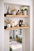 Étagère murale en bois et fer - Boummarket