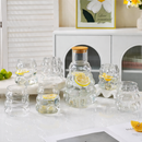 Ensemble carafe en verre 7 pièces – 1 L avec 6 verres assortis - Boummarket