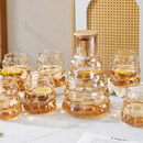 Ensemble carafe en verre 7 pièces – 1 L avec 6 verres assortis - Boummarket