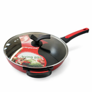 Poêle Lourde Antiadhésive avec Couvercle en Verre 34 CM - Boummarket