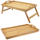 Table pliable en bambou 2 en 1