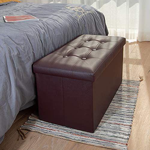 Pouf de rangement de 2 places