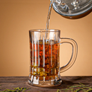 Mug en verre transparent 2 pièce