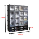 Armoire 4 battants plus range chaussure 2 niveaux - Boummarket