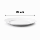Assiettes blanches en porcelaine – 26 cm