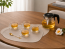 Ensemble théière 5 pièces en verre élégant