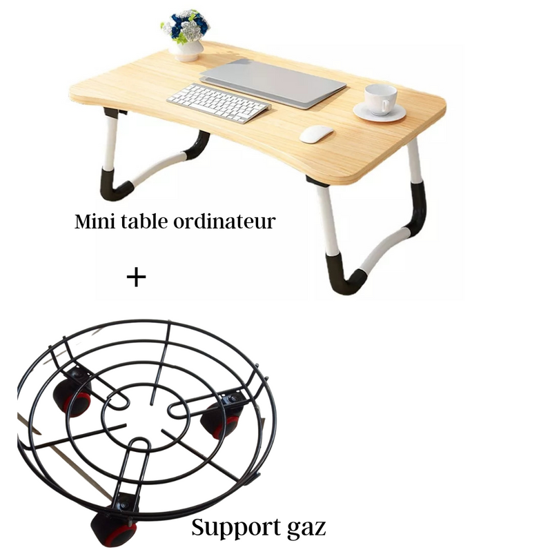 Ensemble mini table ordinateur ,support gaz - Boummarket