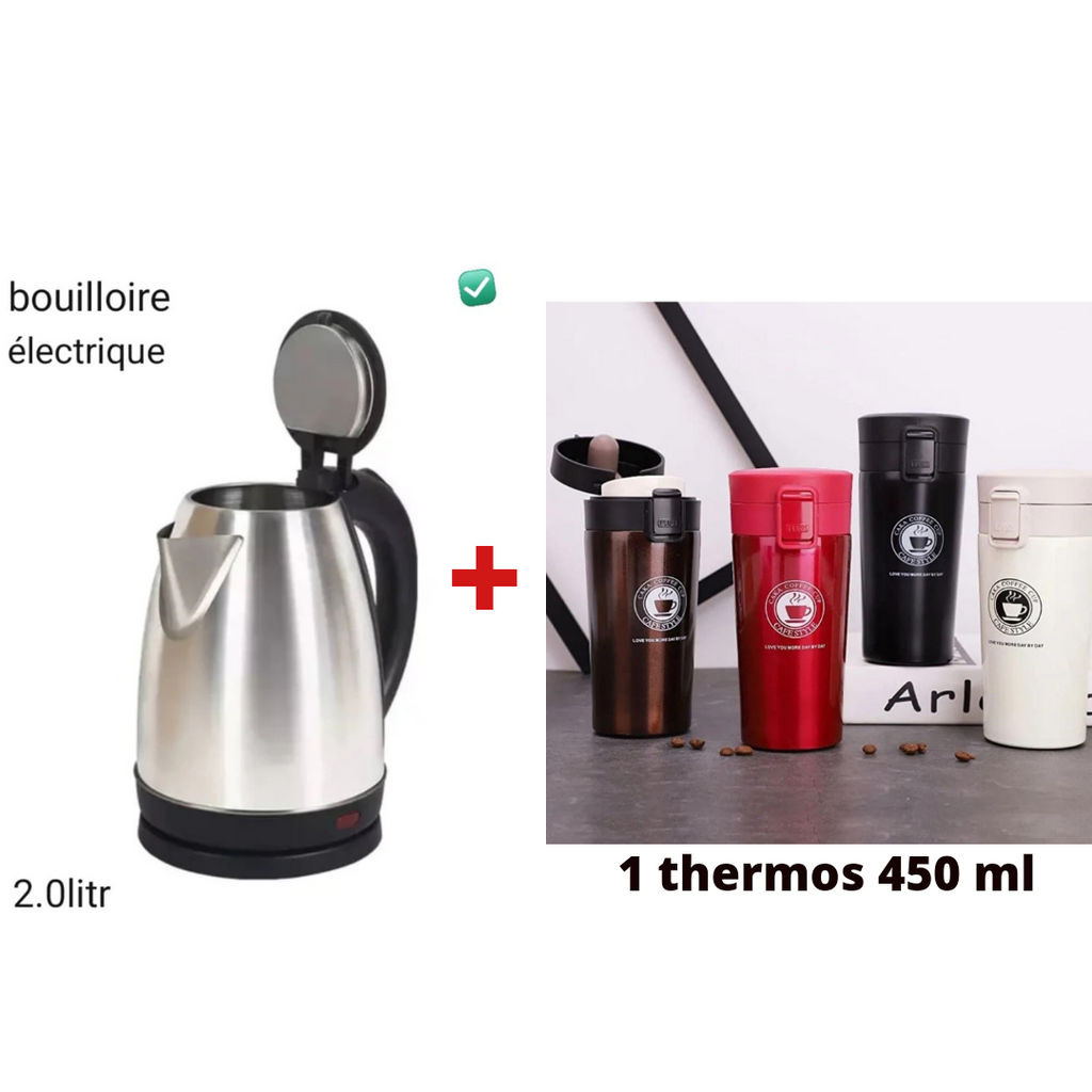 Pack: Mug + Thermos - 500 ml + Bouilloire - 2 Litres 