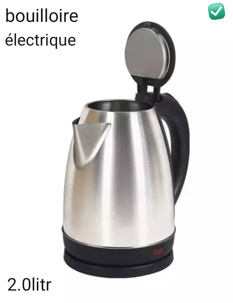 Bouilloire Electrique - 2 Litres - Inox 2000 W - Boummarket