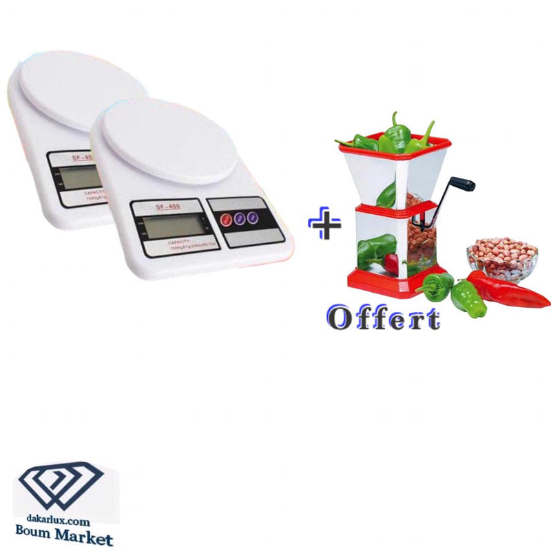 Electronic kitchen scale Balance electronique pour cuisine + Hachoir manuel offert
