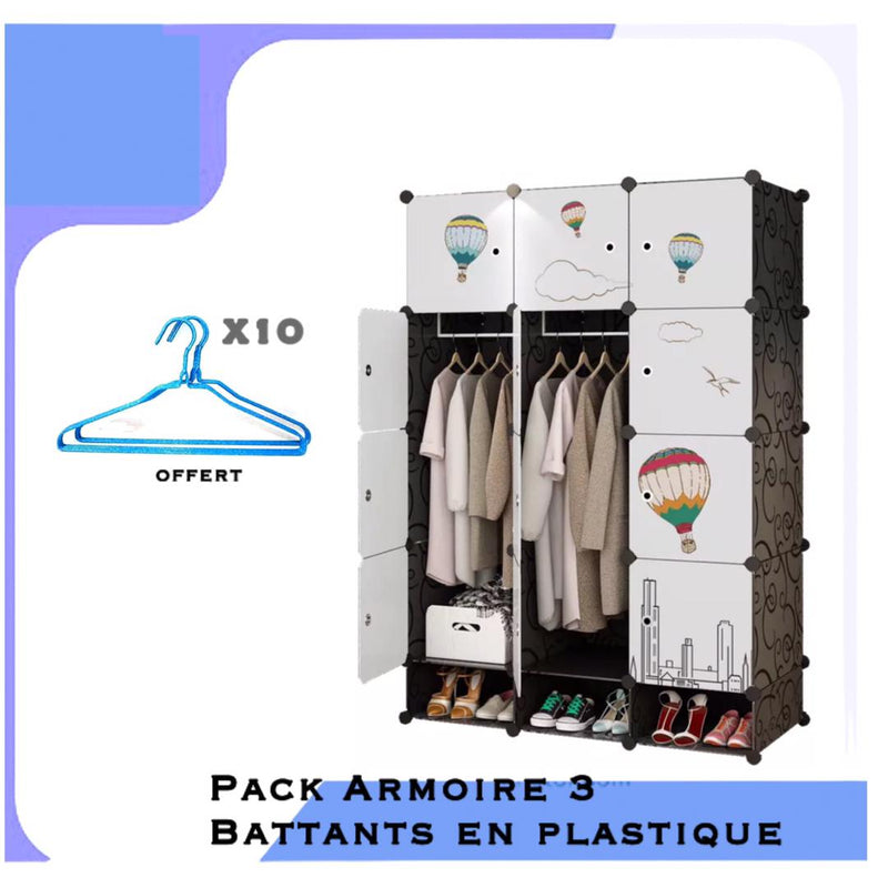 Armoire 3 battants en plastique; castor-Dakar-Sénégal