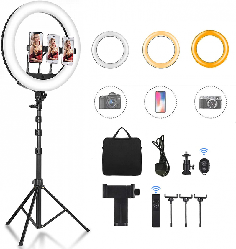 Caméra Photo Vidéo Eclairage Kit : 18 Pouces 55W 6000K Réglable LED Lumière - vente boummarkeet